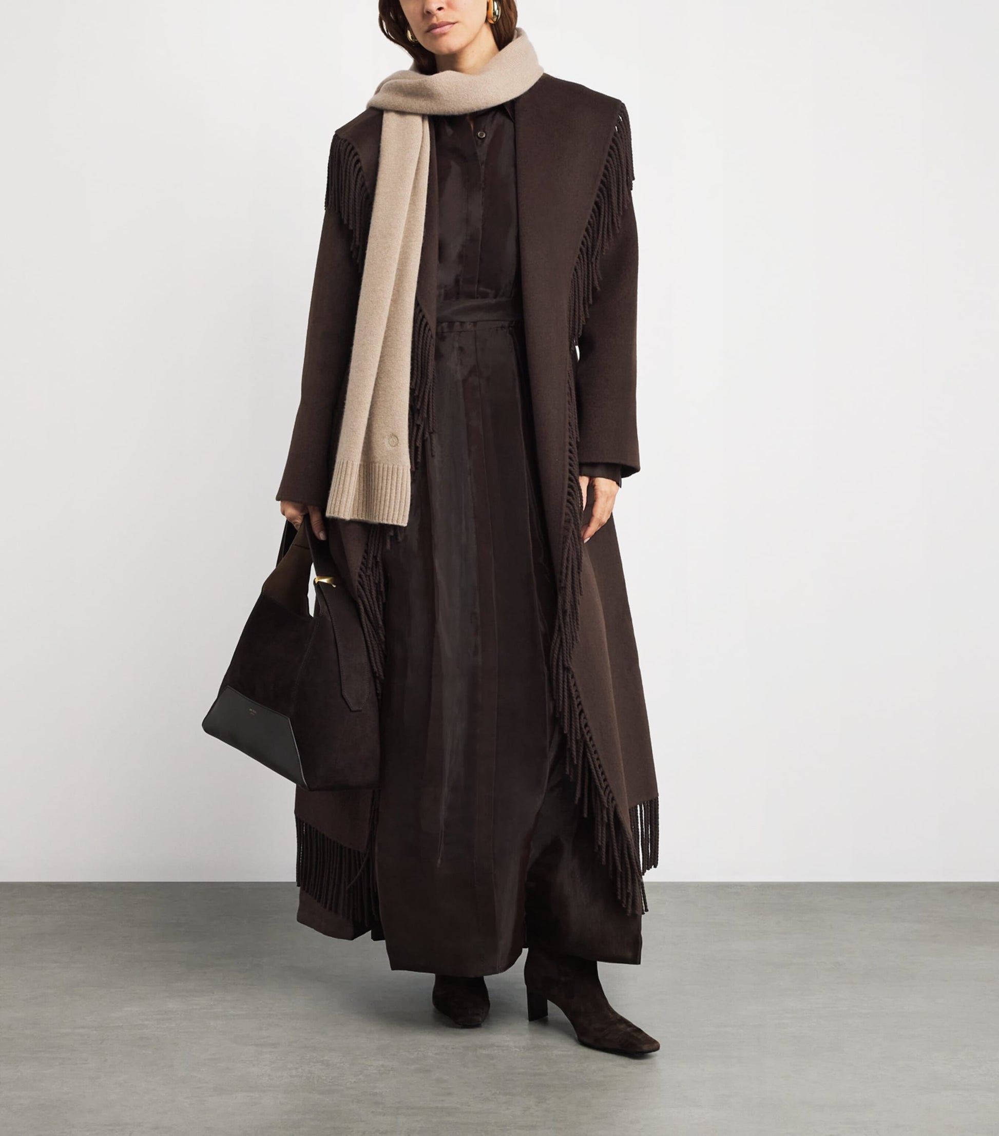 Wool Fringe Carrie Robe Coat