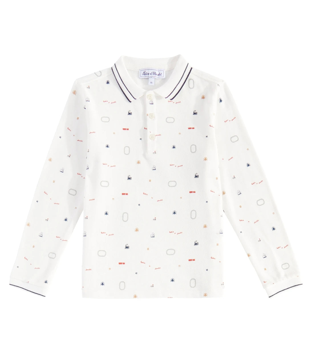 Tartine et Chocolat - Printed cotton polo shirt