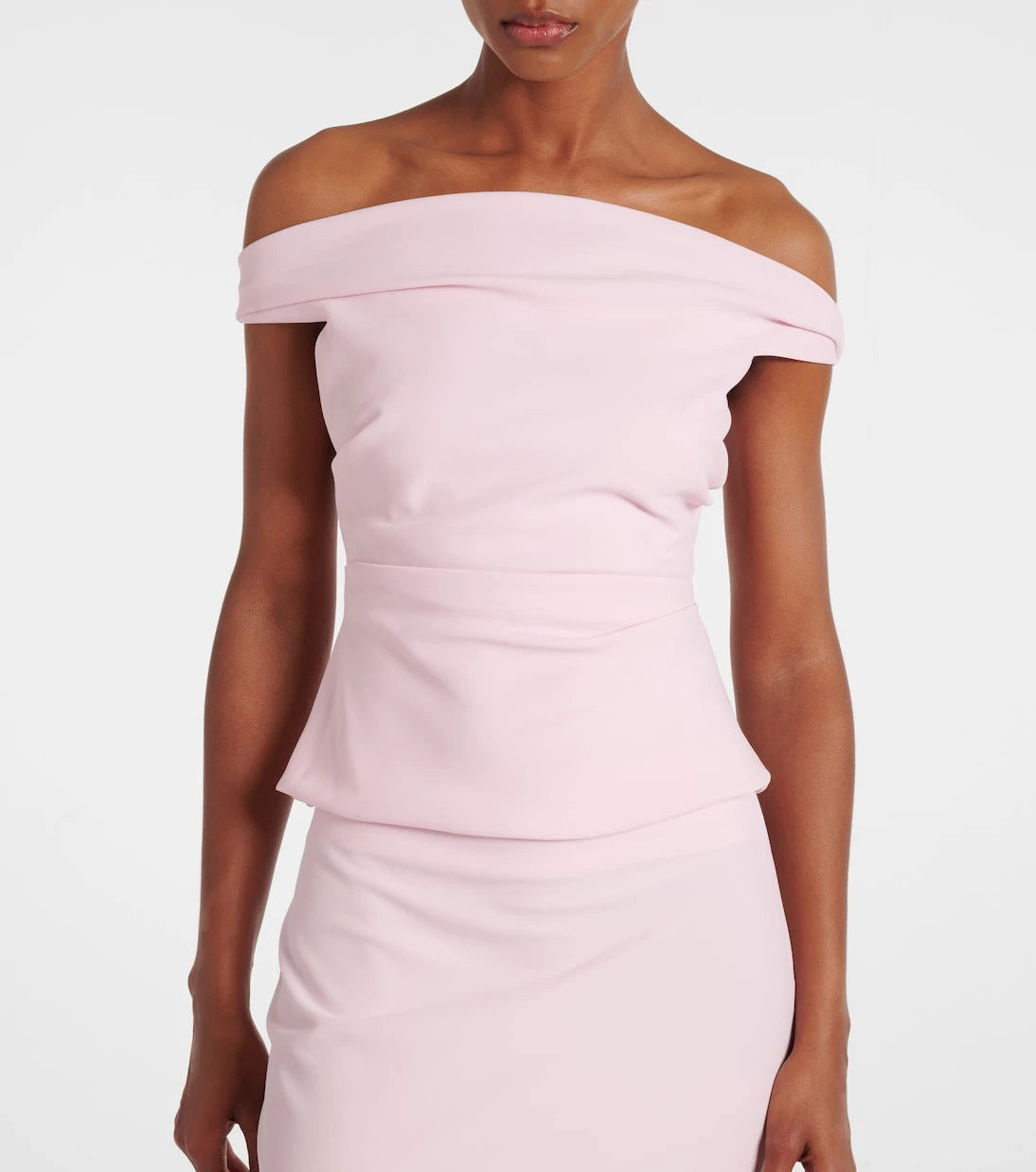 The Sei - Draped off-shoulder crêpe corset