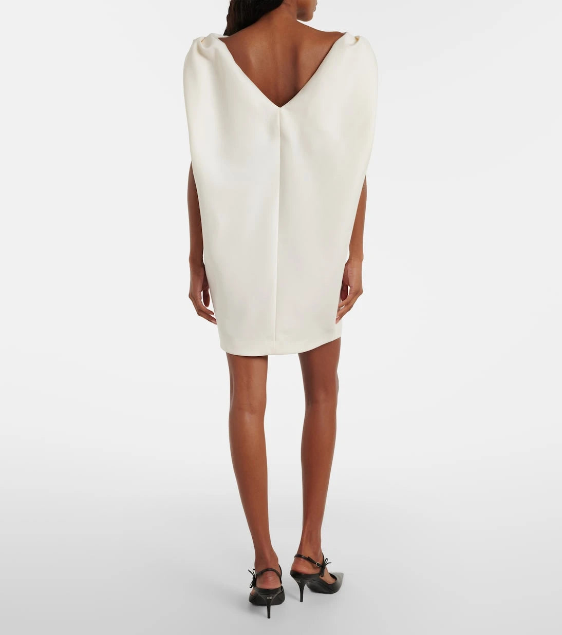 Balenciaga - Draped wool and silk minidress