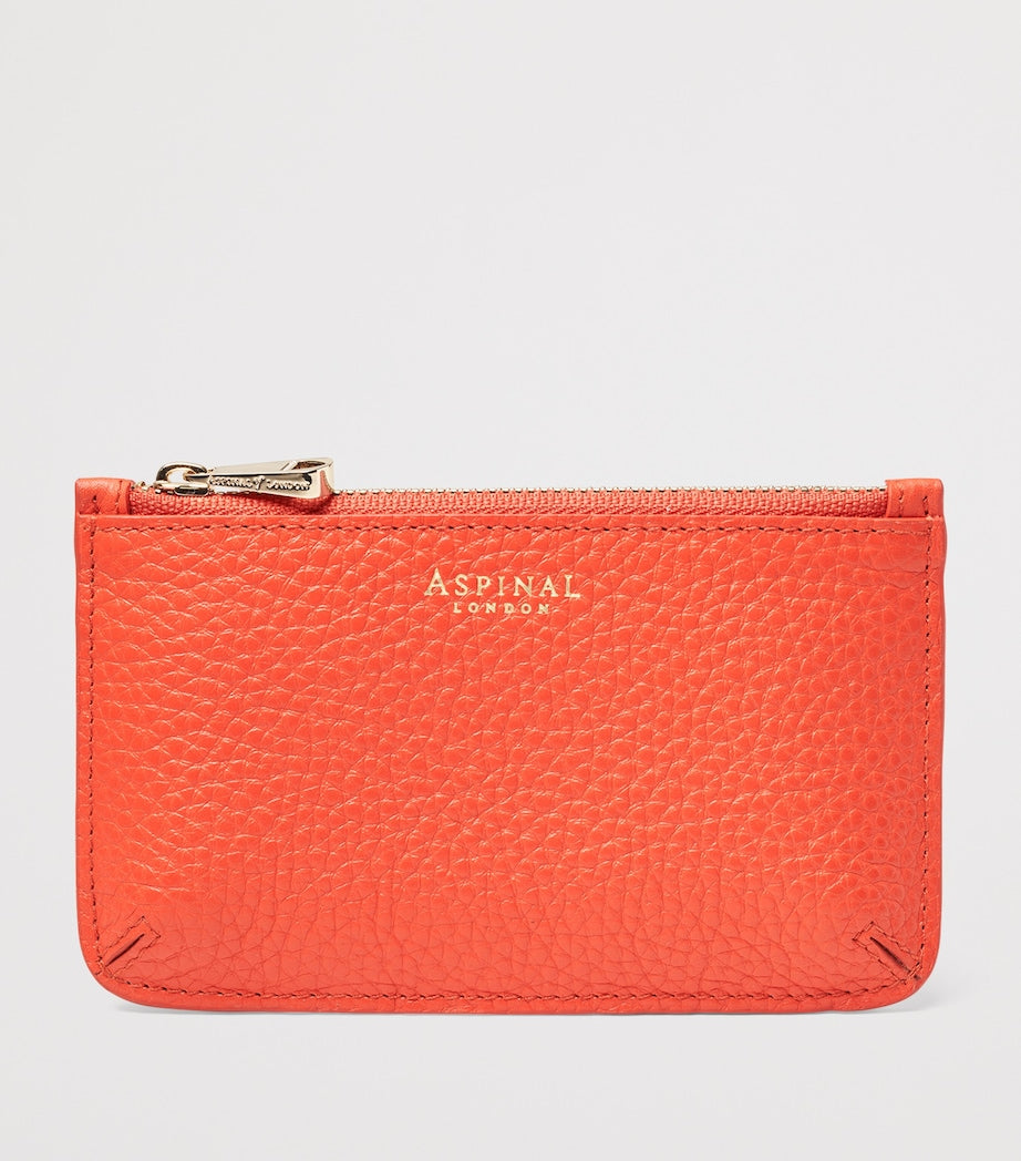 Orange Leather Ella Card Holder