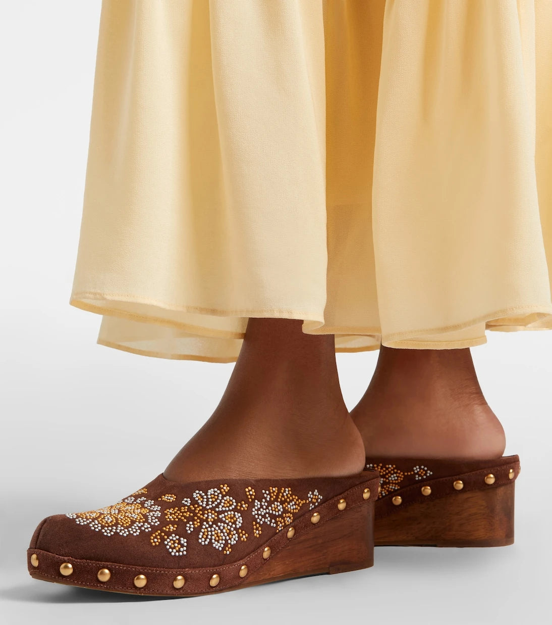 Farm Rio - Floral suede clogs