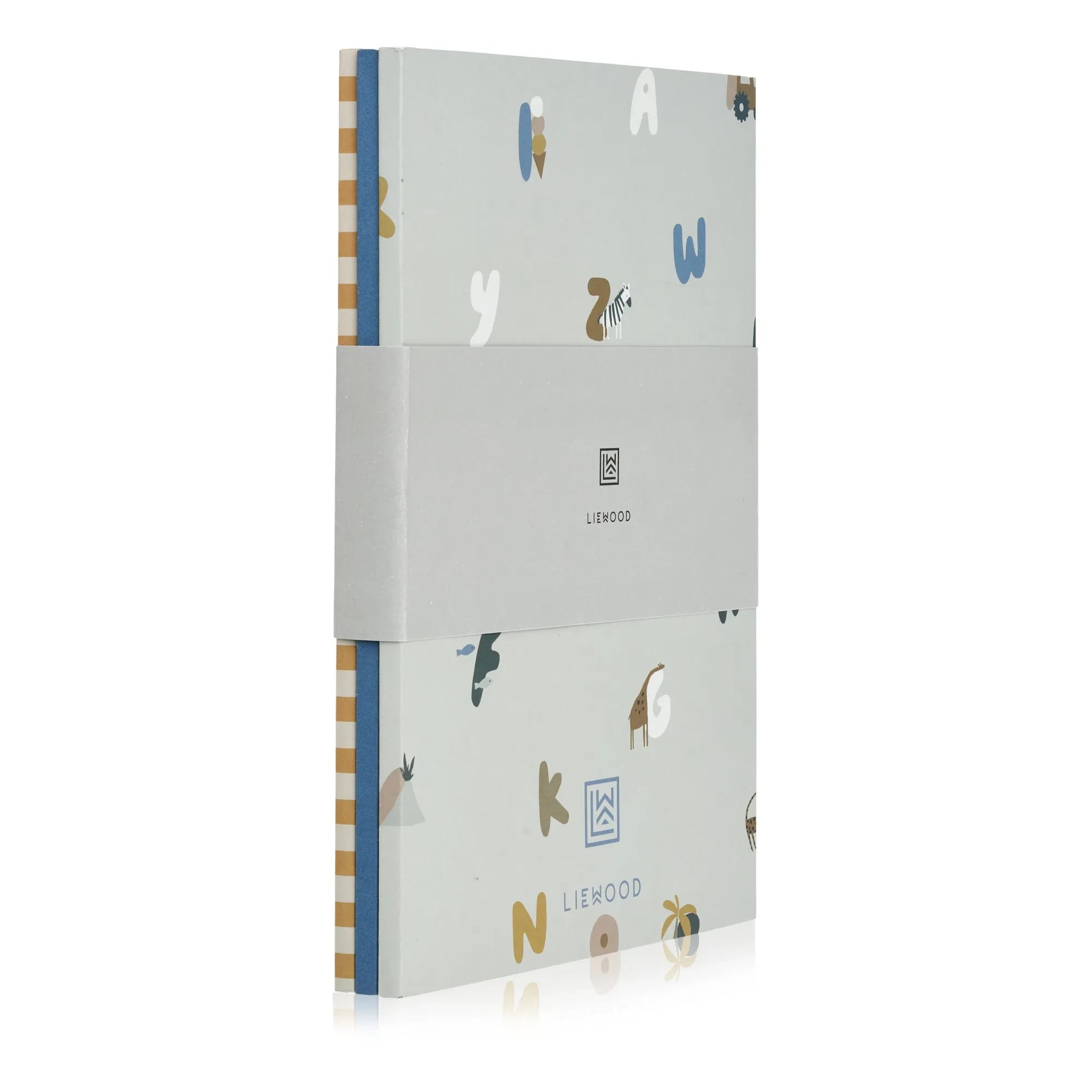 Liewood - A5 Sidney notebooks - Set of 3 | Alphabet/Stripe mix