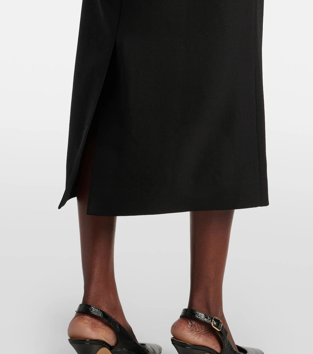 Erdem - Asymmetric wool midi dress