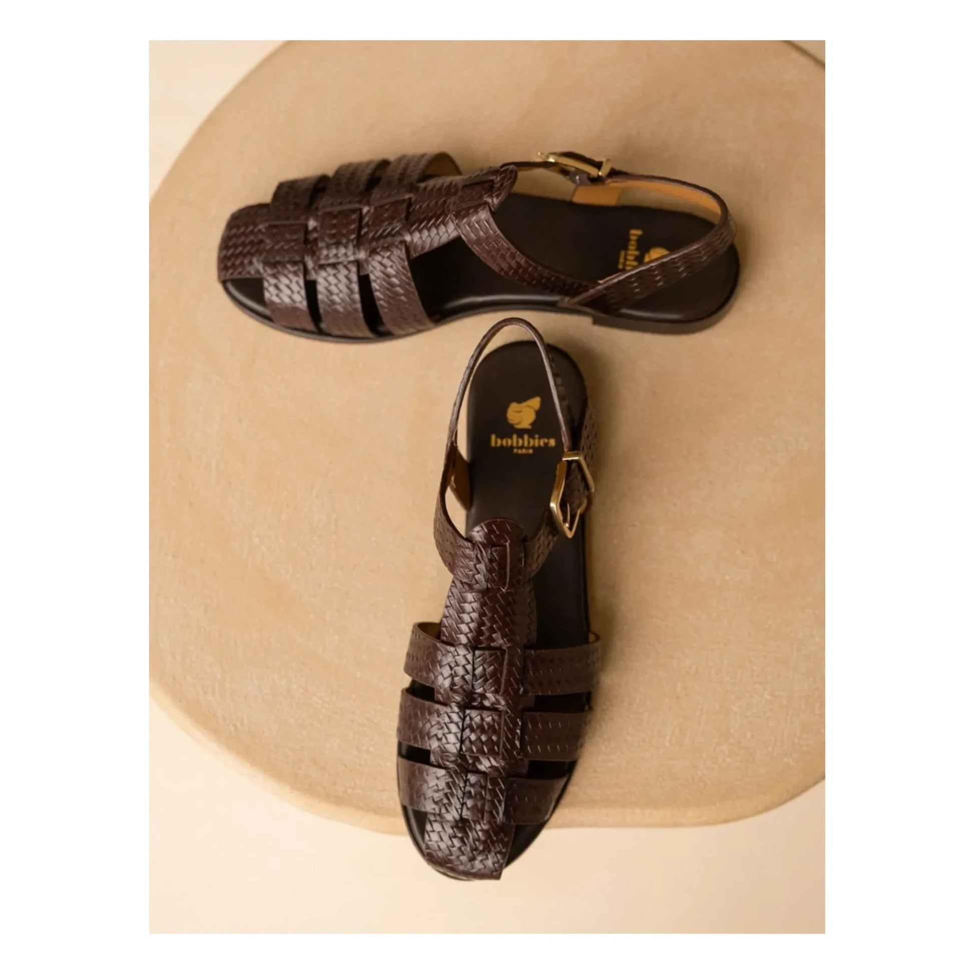 Bobbies - Romane Leather sandals | Coffee