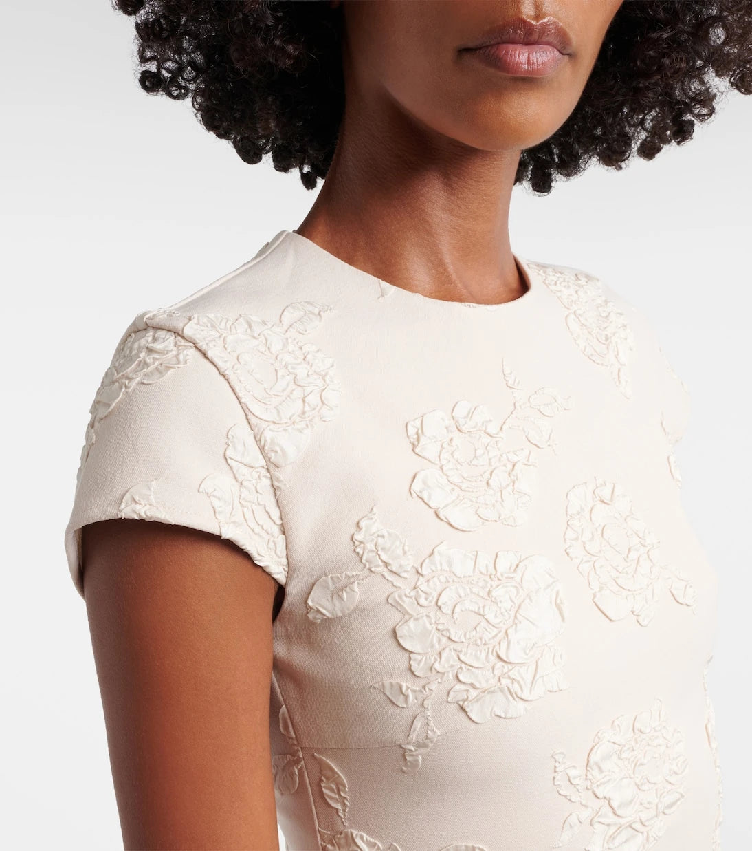 Rotate - Floral jacquard midi dress