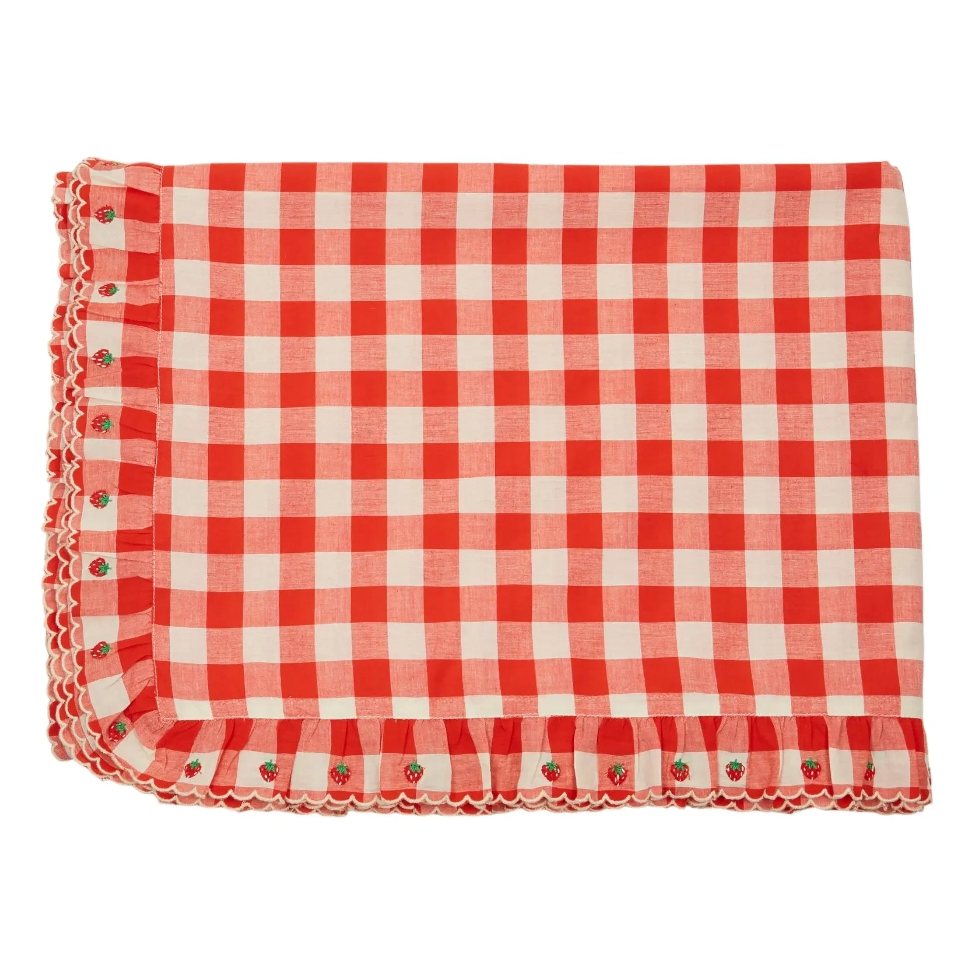 Emile et Ida - Embroidered tablecloth | Red