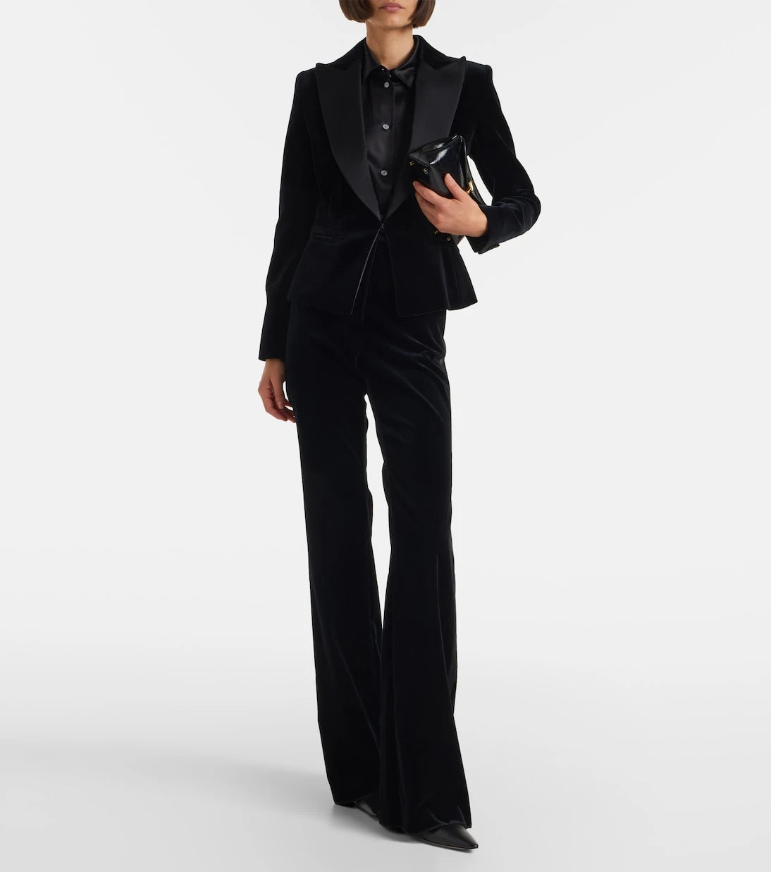 Max Mara - Vetrino cotton velvet flared pants