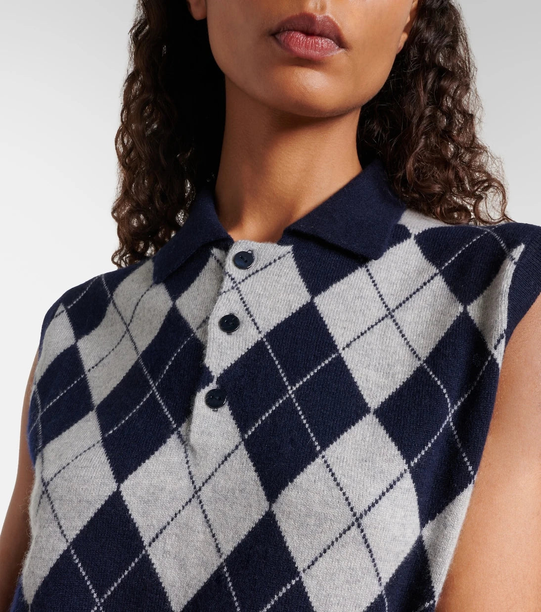 Lisa Yang - Riana argyle cashmere sweater vest