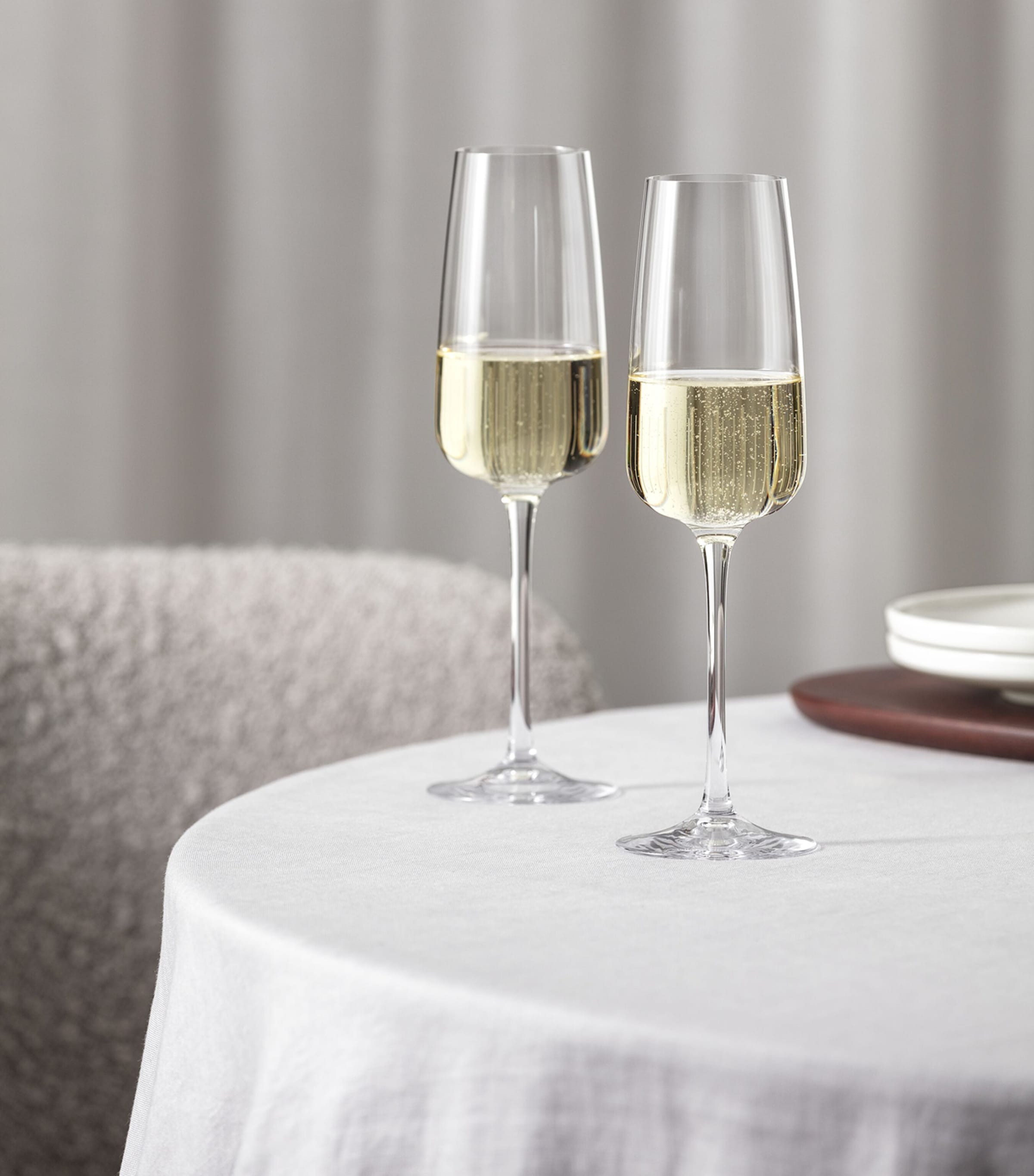 Set of 4 Crystal Afina Champagne Glasses (120ml)