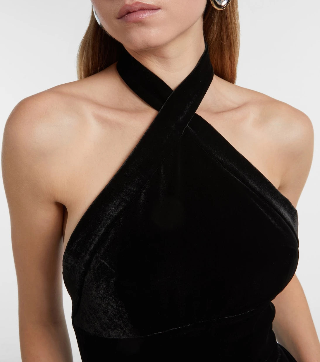 Elie Saab - Halterneck velvet gown