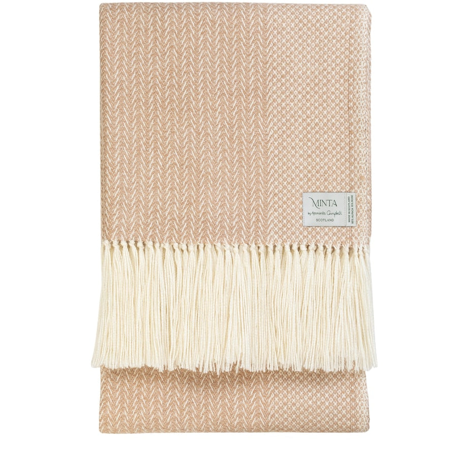 Alpaca-Blend Woodland Inkcap Throw (150cm x 230cm)