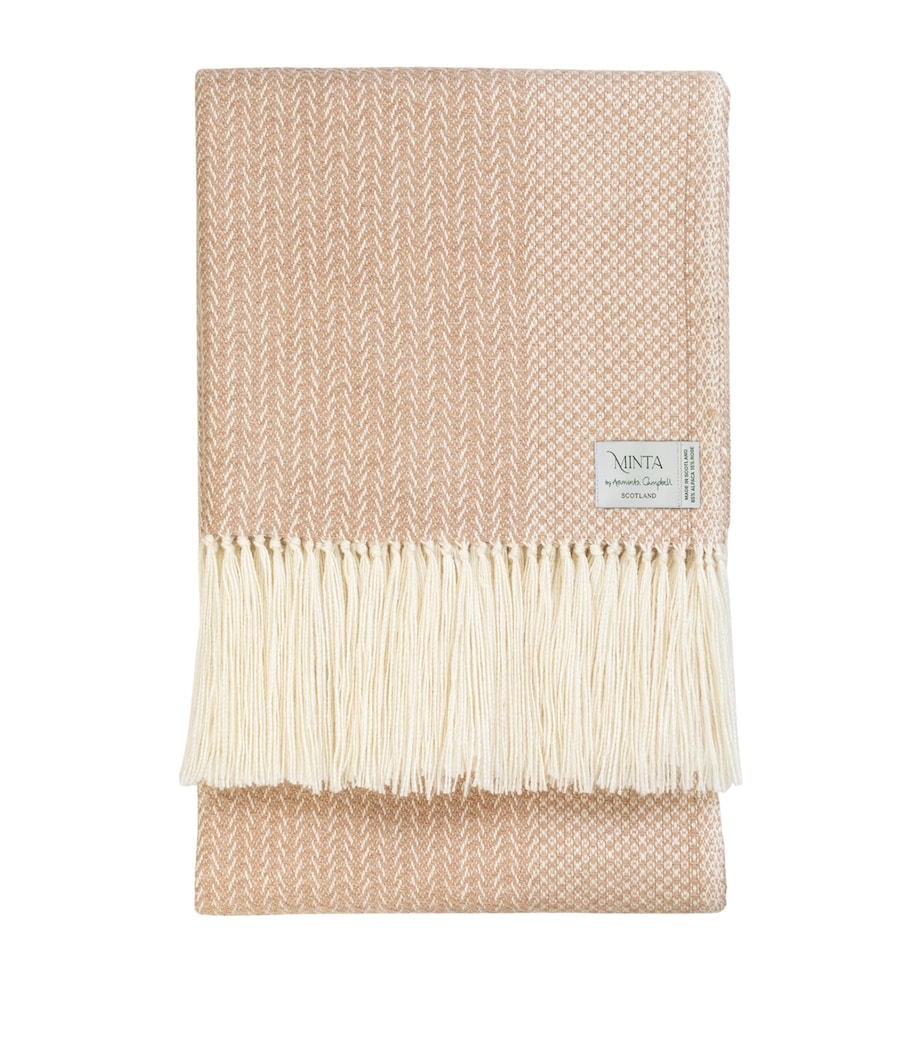 Alpaca-Blend Woodland Inkcap Throw (150cm x 230cm)