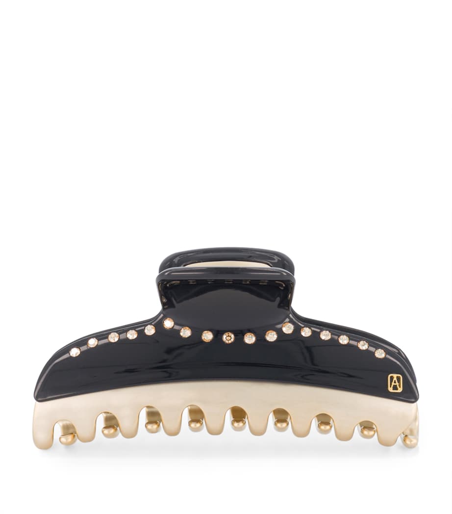 Gold-Plated Crystal-Embellished Claw Hair Clip