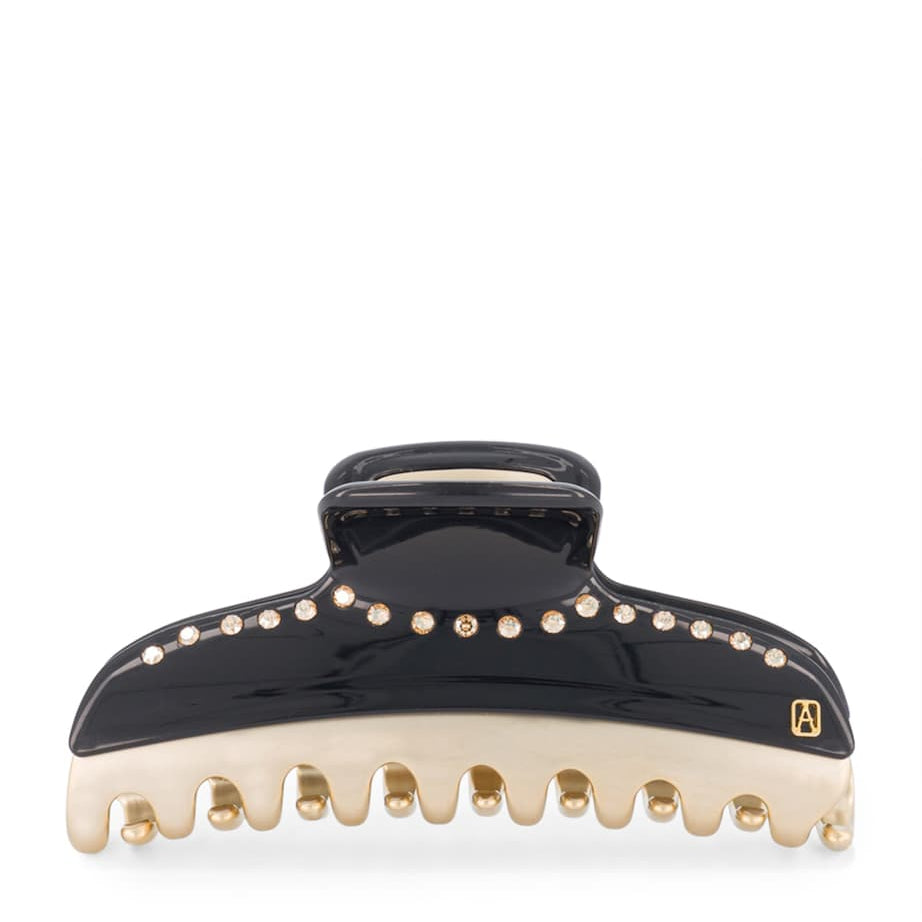 Gold-Plated Crystal-Embellished Claw Hair Clip