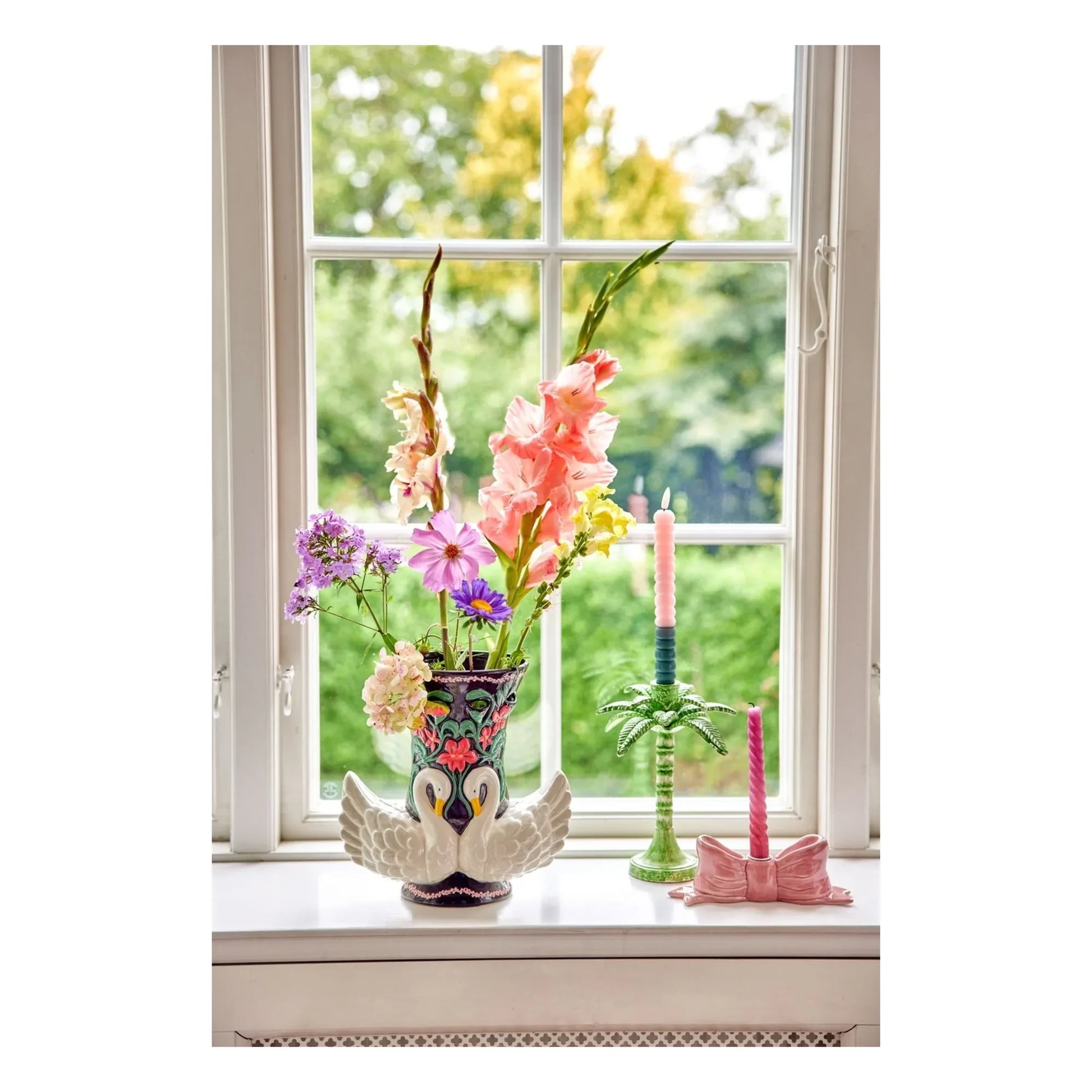 Rice - Ceramic candleholder Nœud | Pink