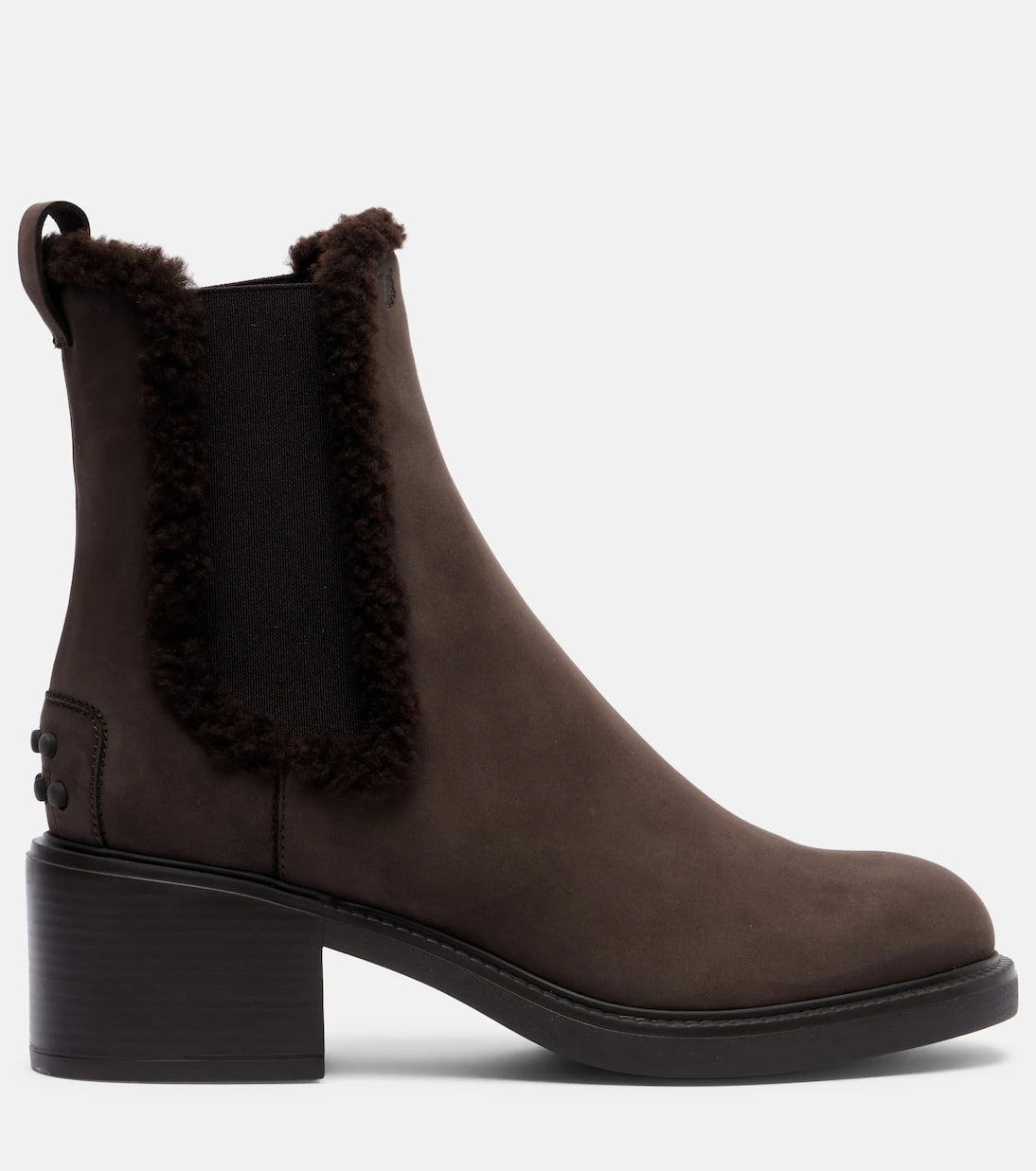 Tod's - Shearling-lined leather Chelsea boots