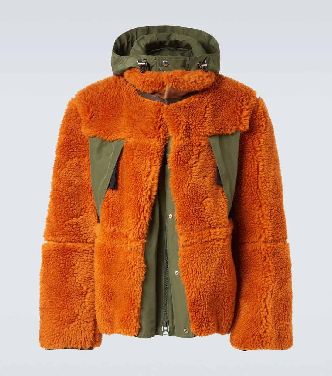 Sacai - Wool-blend and canvas jacket