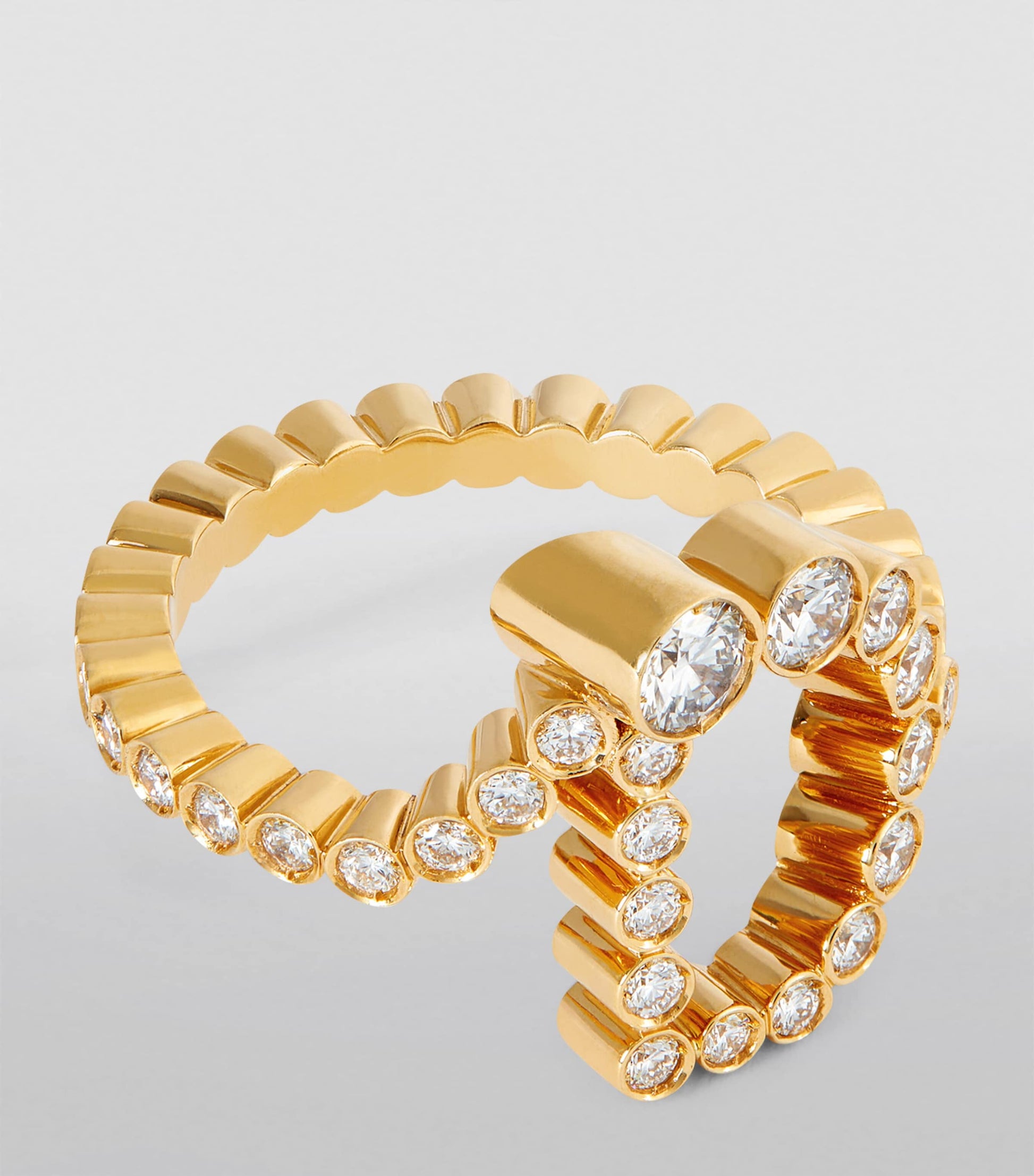 Yellow Gold and Diamond Ensemble 'D' Ring