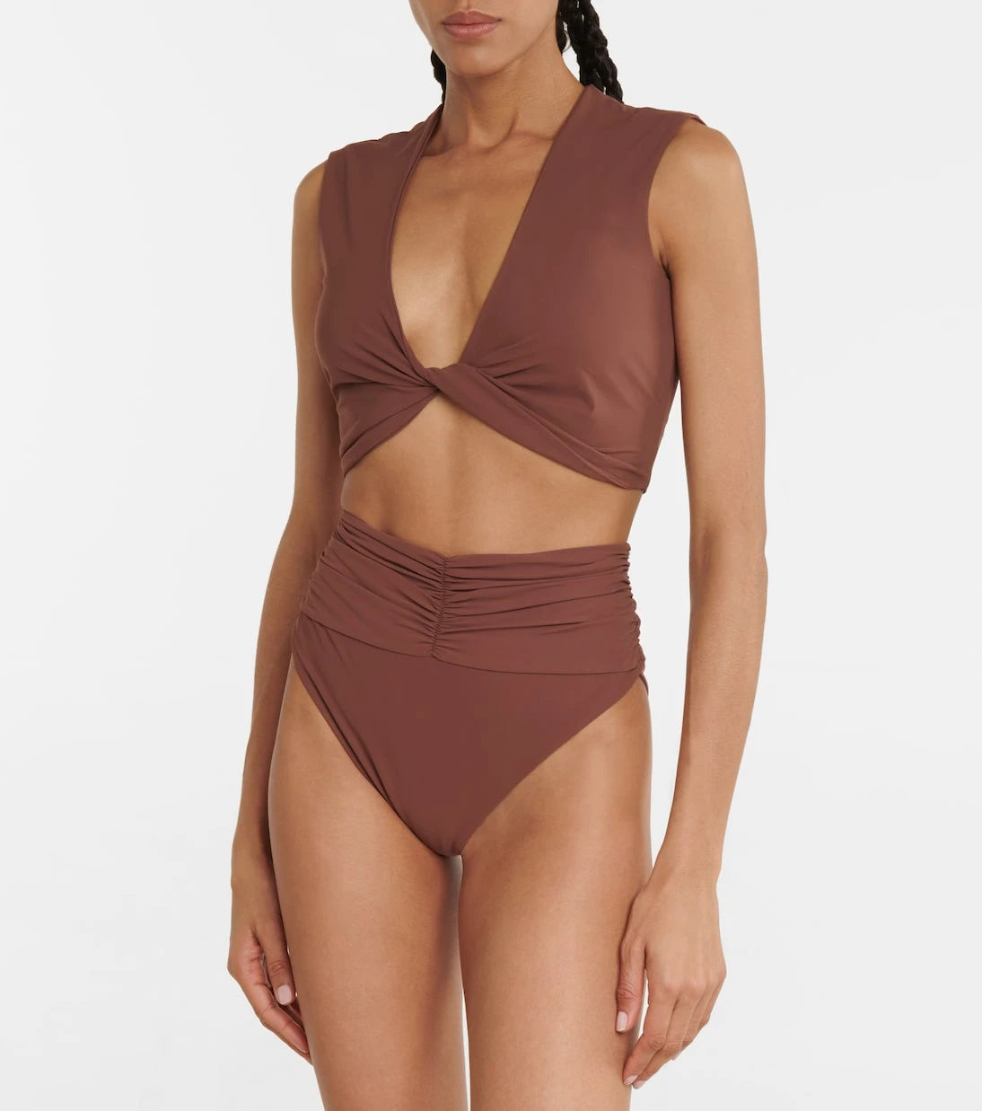 Magda Butrym - High-rise ruched bikini bottoms