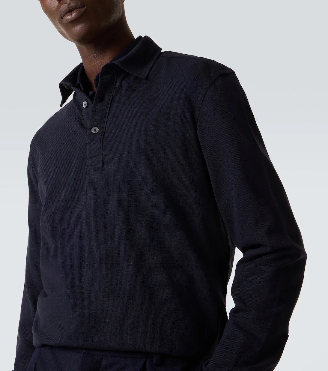 Zegna - Cotton piqué polo sweater