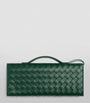 Bottega Veneta Green Small Leather Top-Handle Clutch Bag