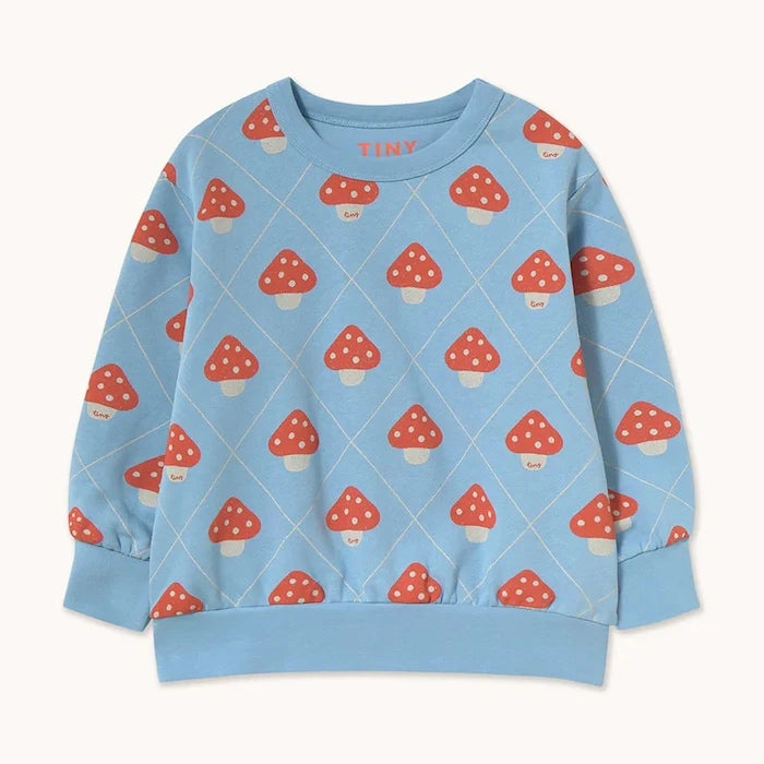 Çocuklar için pamuklu MUSHROOMS SWEATSHIRT
