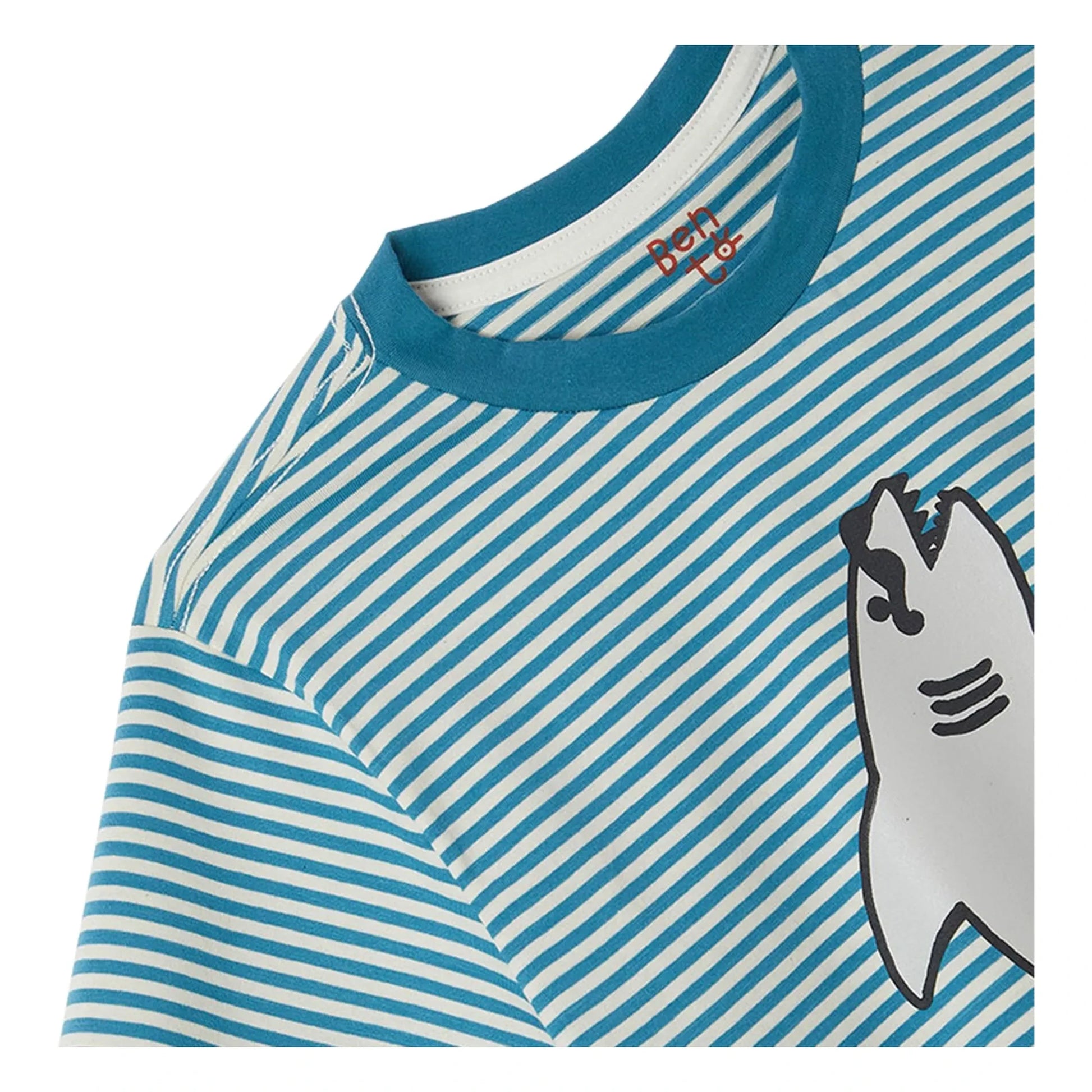 Fabula - Striped Shark T-shirt | Blue