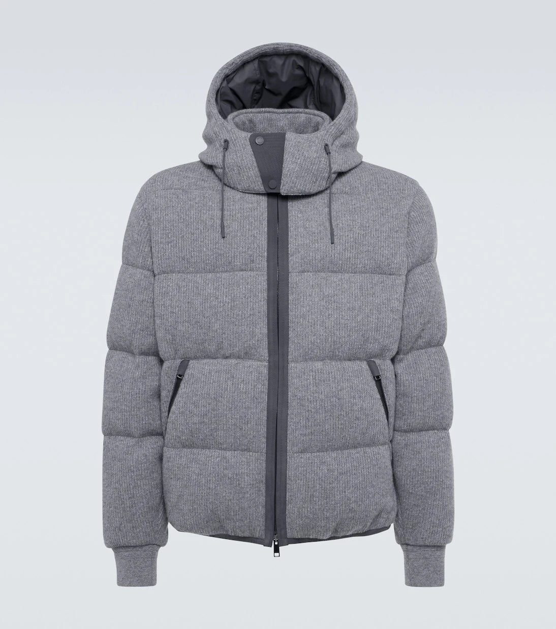 Zegna - Ribbed-knit cashmere-blend down jacket