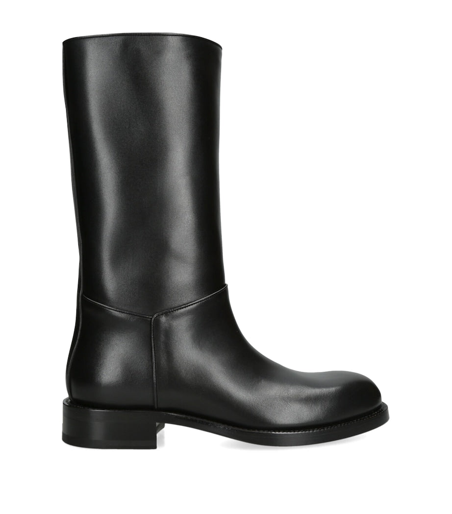 The Row Black Nobilis Leather Riding Boots 20