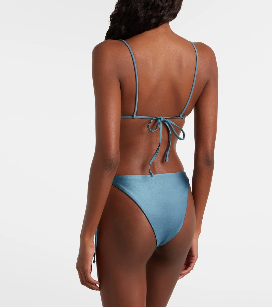 Jade Swim - حمالة بيكيني Via بتأثير معدني