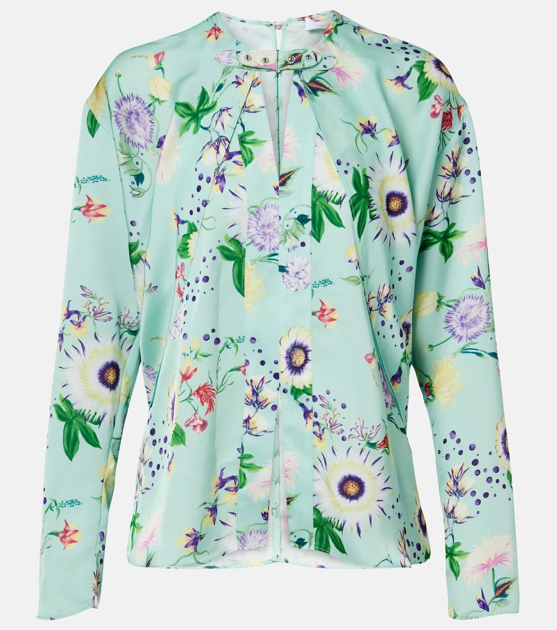 Rabanne - Layered floral satin blouse