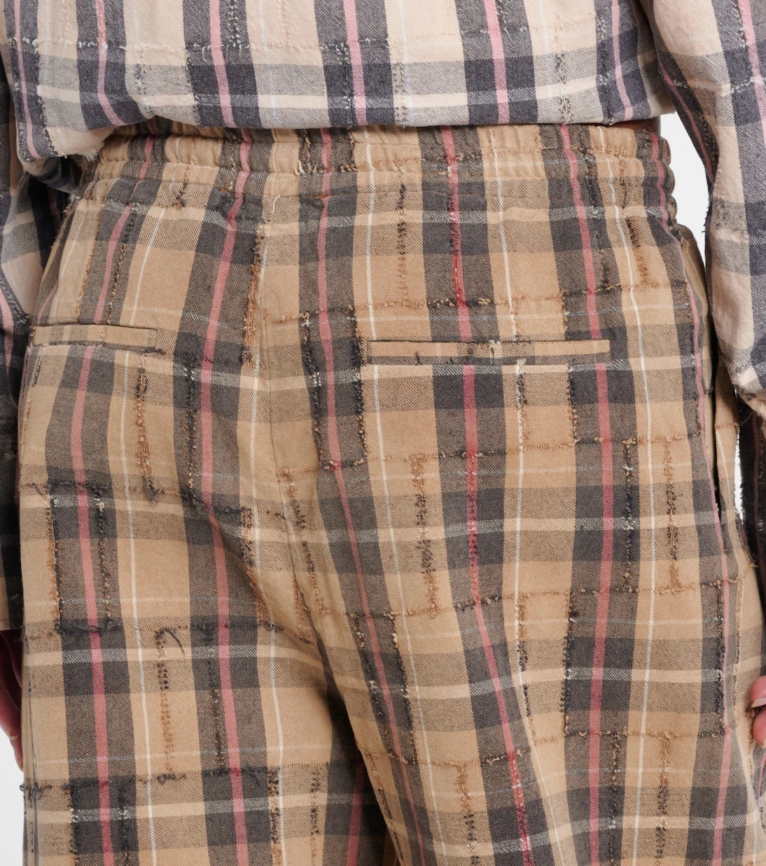 The Attico - Checked cotton flannel cargo pants