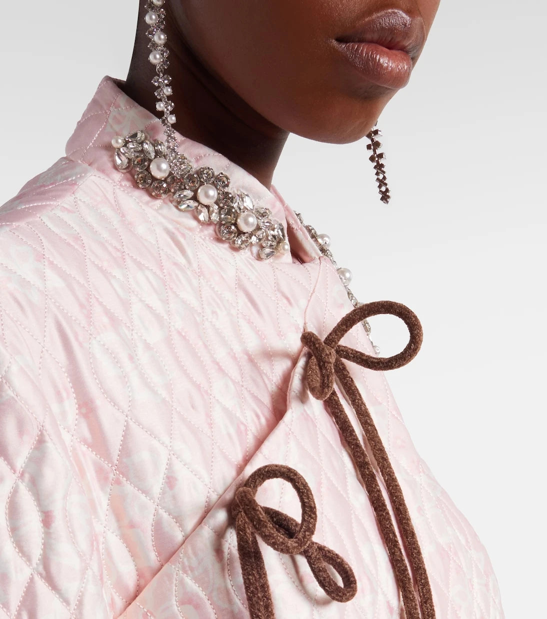 Simone Rocha - Embellished quilted jacket