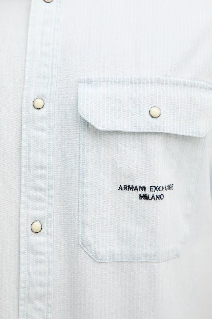 Armani Exchange риза мъжка от памук