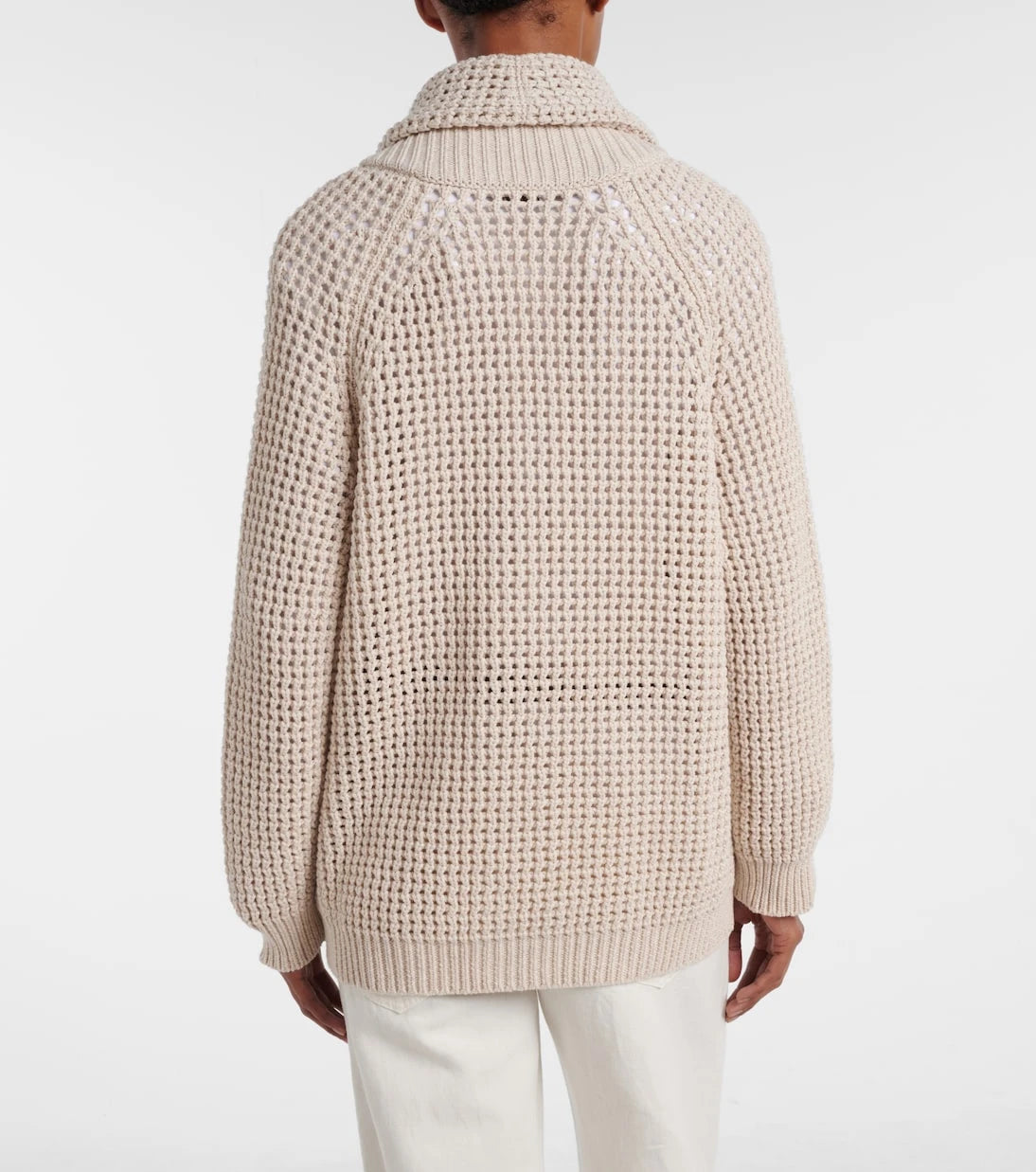 Brunello Cucinelli - Open-knit cotton-blend cardigan