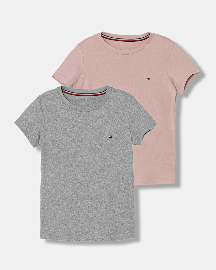 Tommy Hilfiger çocuklar için pamuklu basic tişört 2’li