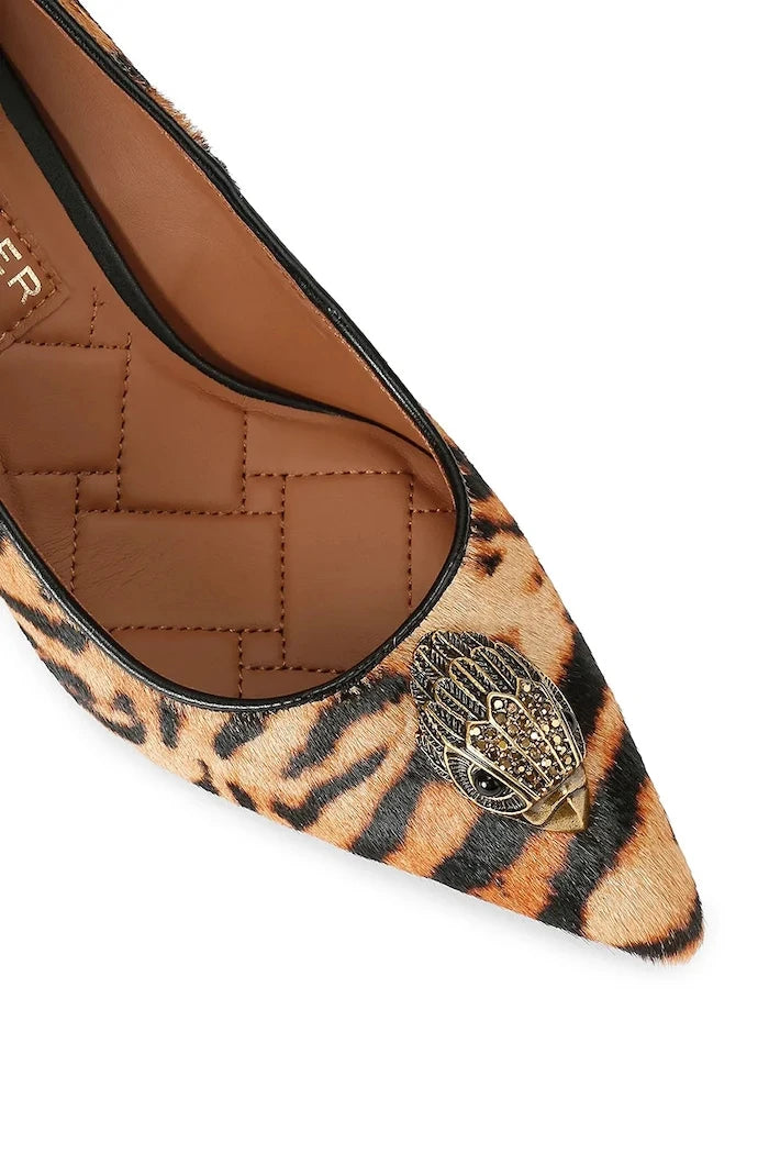 Kurt Geiger London обувки с ток от кожа Belgravia Eagle Court Camel