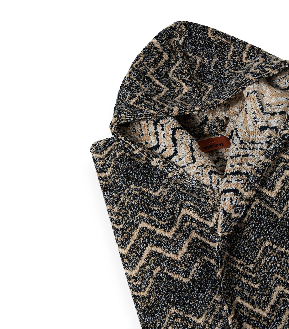 Missoni Home Towelling Zigzag Azul Robe (Medium)