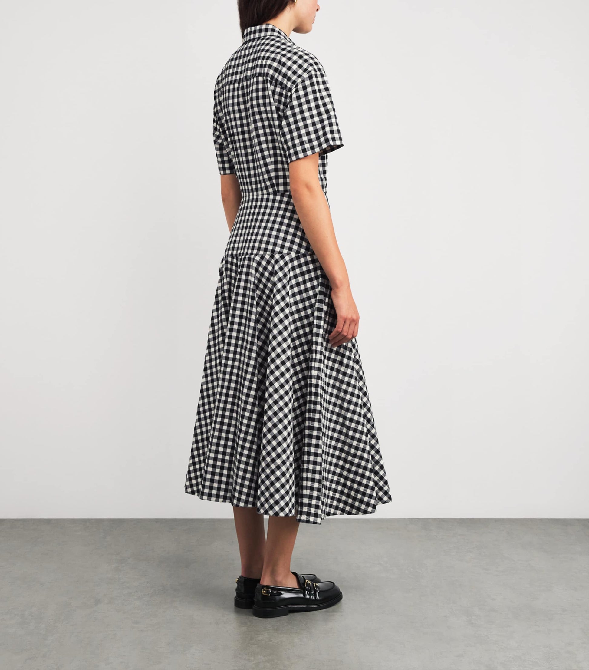Polo Ralph Lauren Multi Cotton Check Midi Shirt Dress