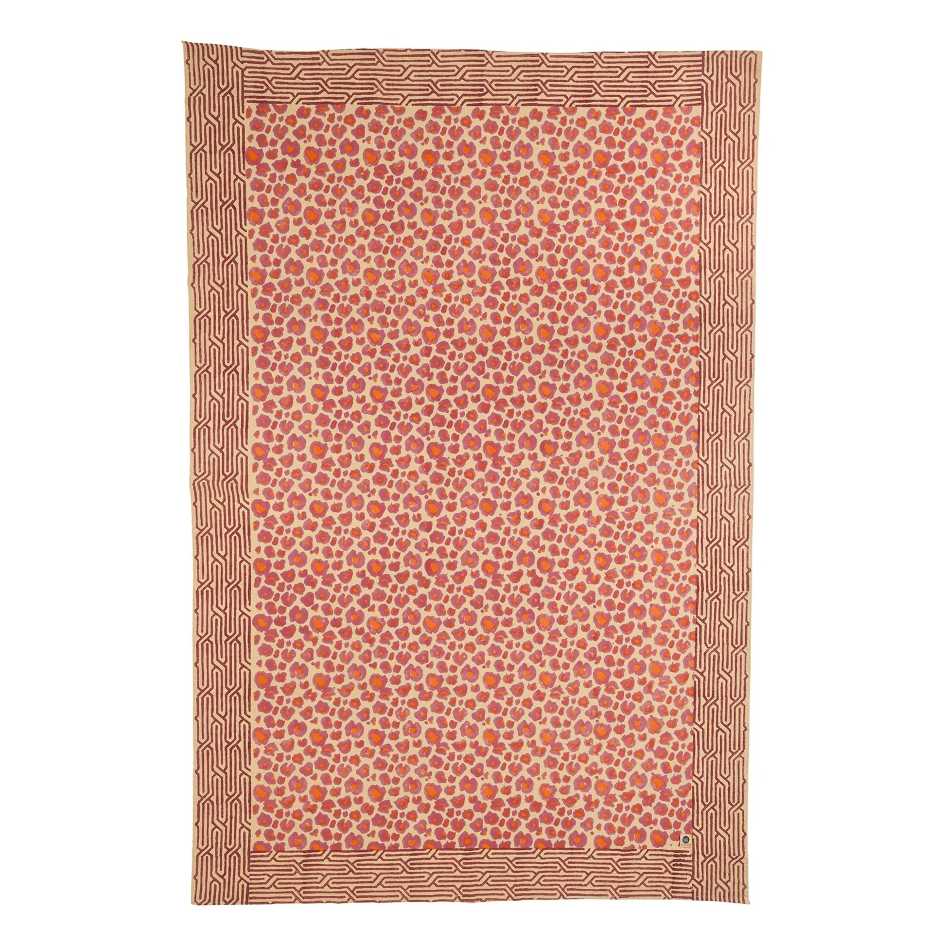 Doing Goods - Leopard throw and cotton totebag | Pink