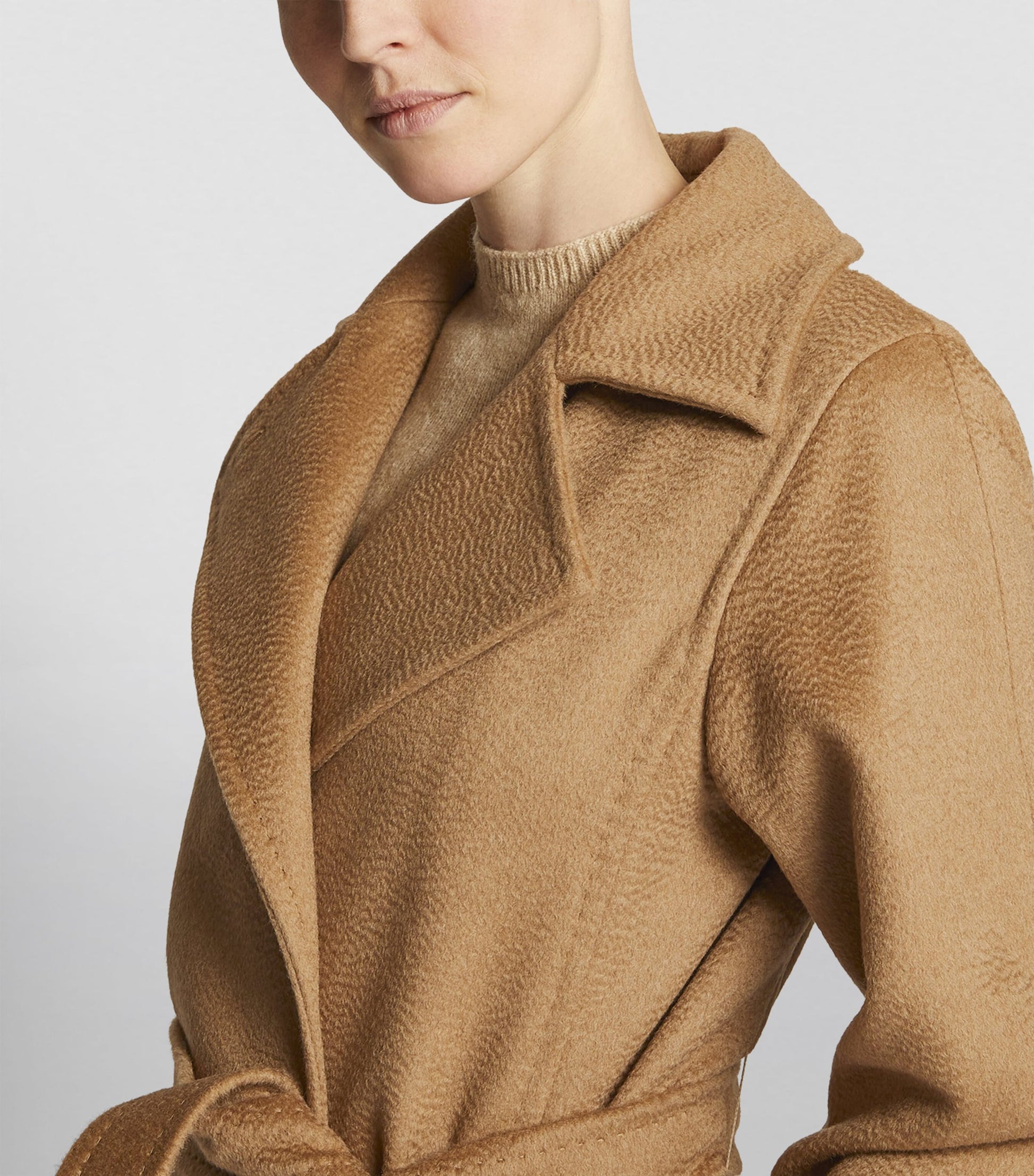 Max Mara Beige Manuela Belted Coat