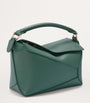 LOEWE Green Small Leather Puzzle Edge Top-Handle Bag