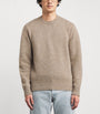 Eleventy Grey Wool Crew-Neck Sweater