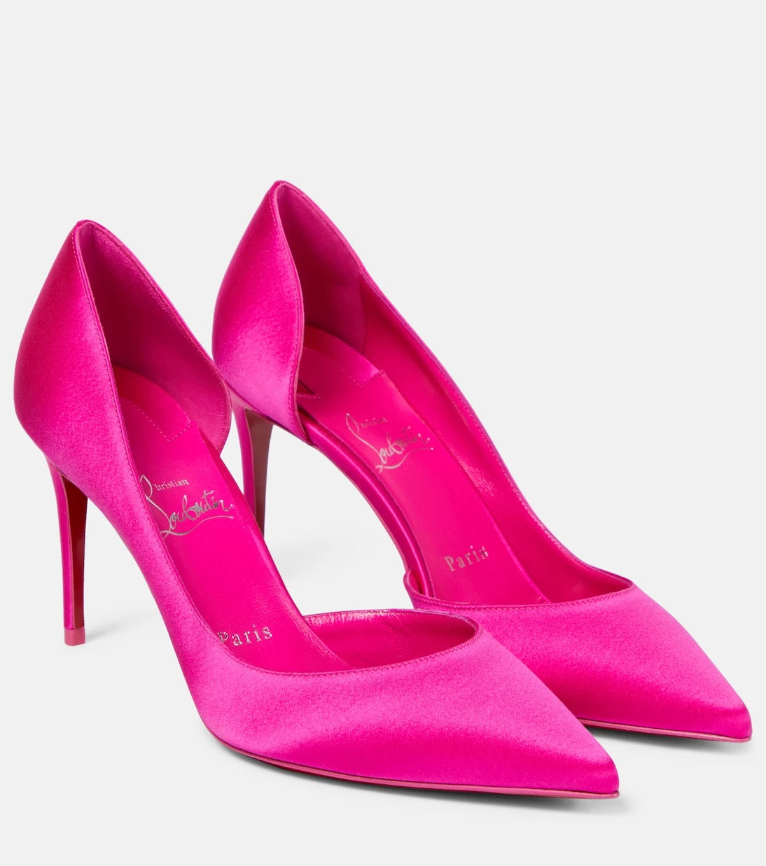 Christian Louboutin - حذاء إريزا 85 من الساتان الحريري بكعب عالٍ