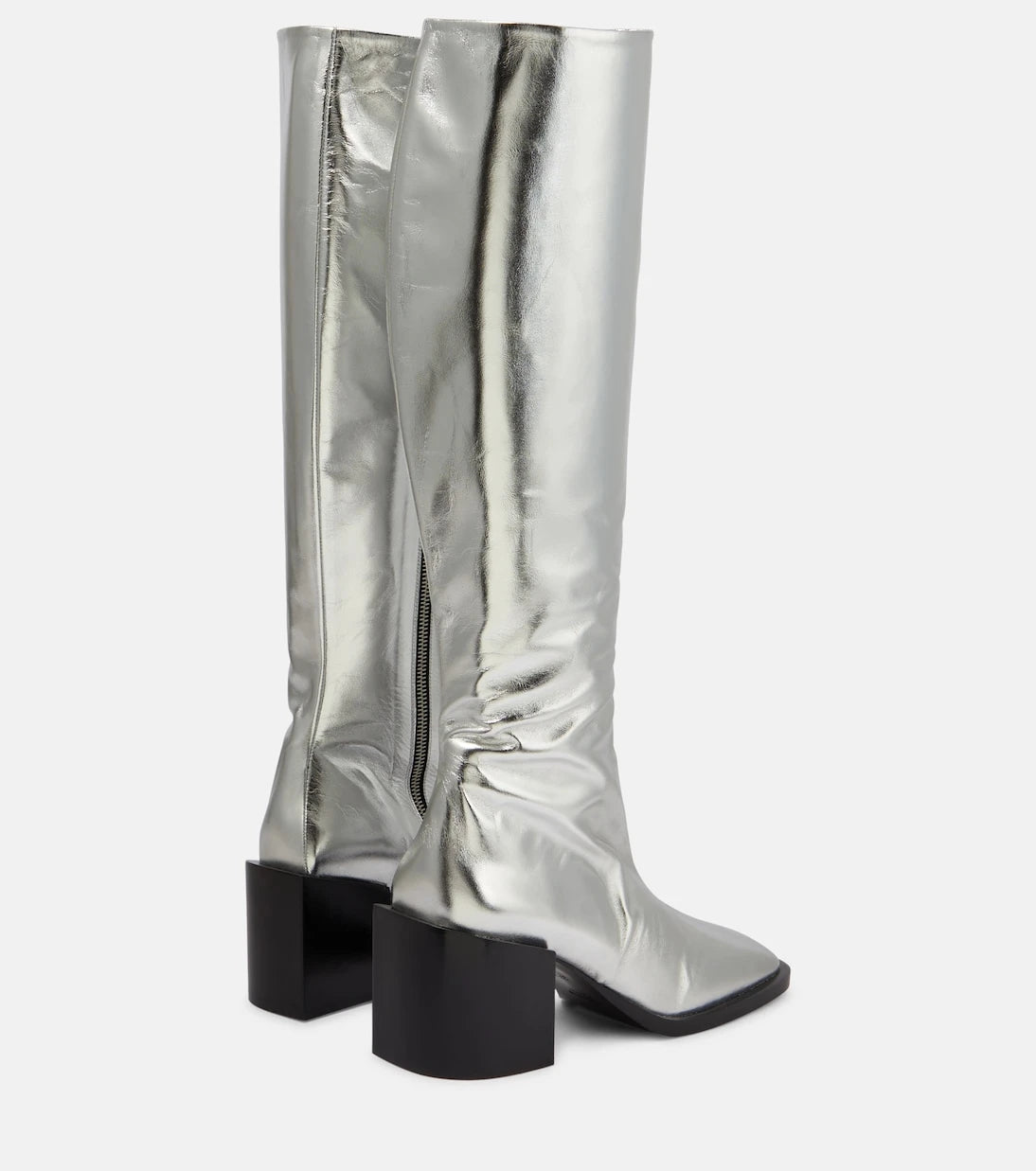 Jil Sander - Metallic leather knee-high boots