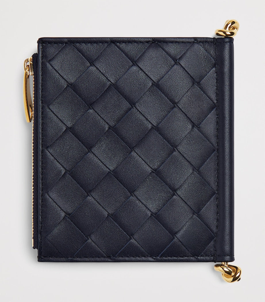 Blue Small Calfskin Solstice Bifold Wallet