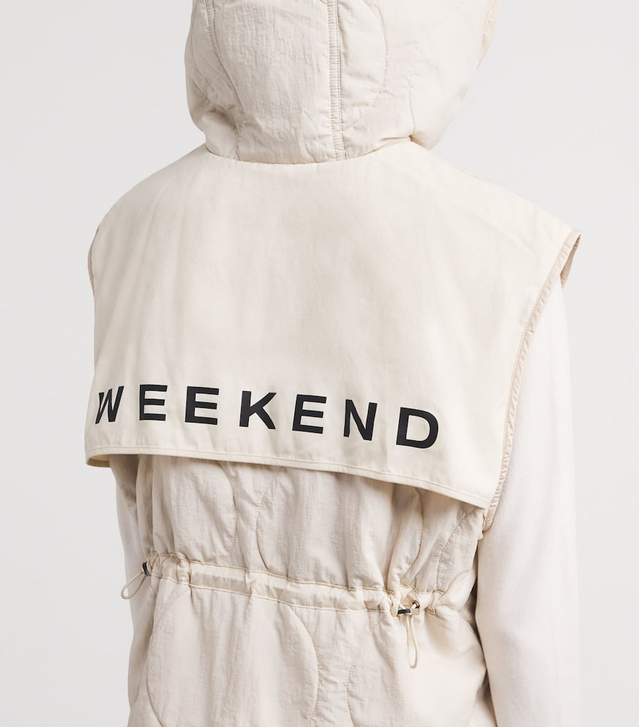 Weekend Max Mara White Reversible Padded Gilet