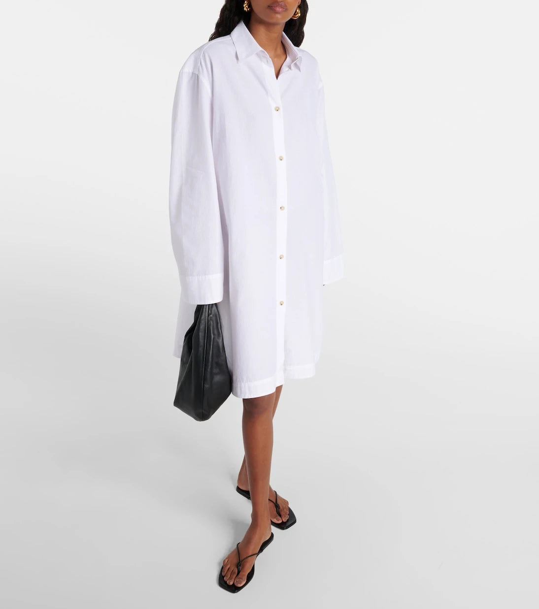 Toteme - Oversized cotton shirt dress