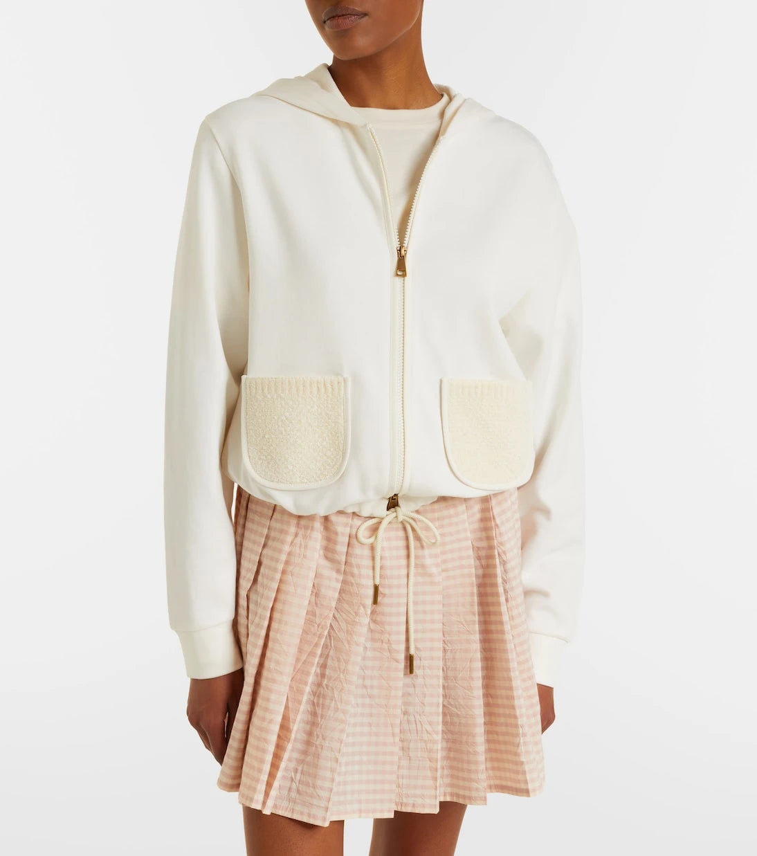 Moncler - Cotton-blend zip-up hoodie